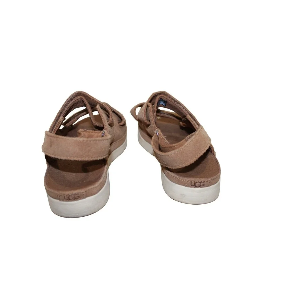UGG‎ Goldenstar Heritage Sandal Kids Size 5 Brown Chestnut Suede Good 1136541K